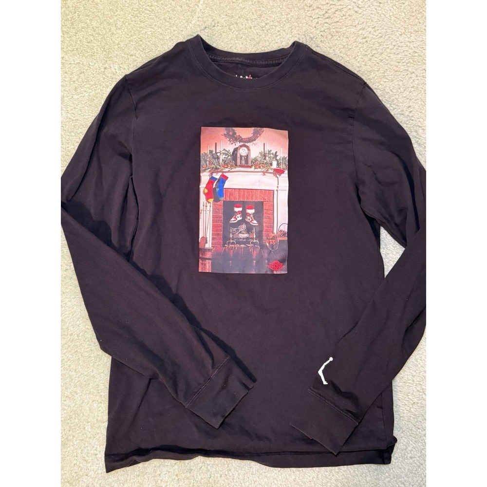 Jordan Brand Holiday Long Sleeve Jordan 1s in Chimney Shirt size Small